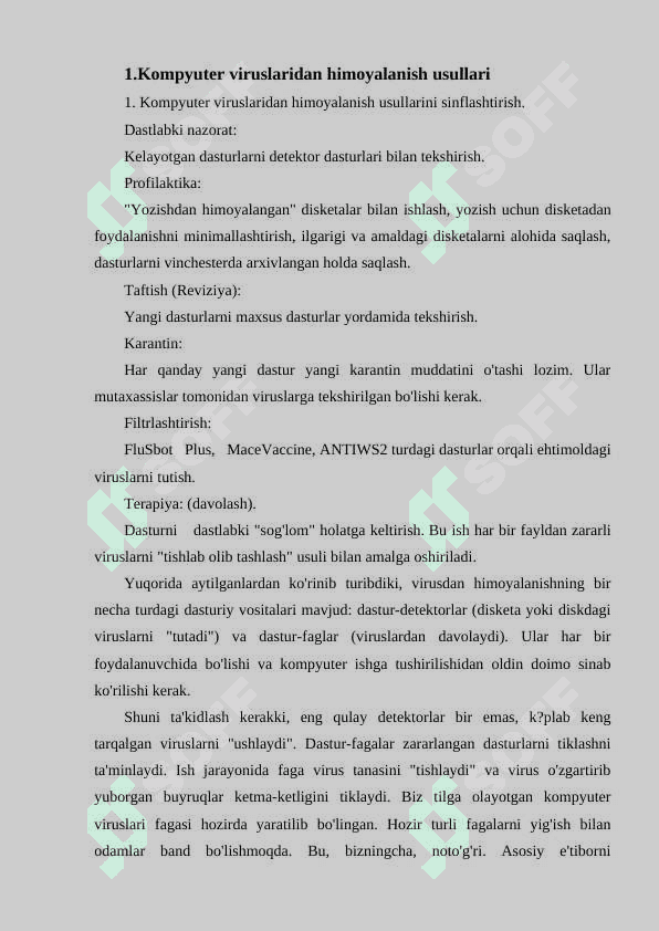 Antivirus dasturlari 2