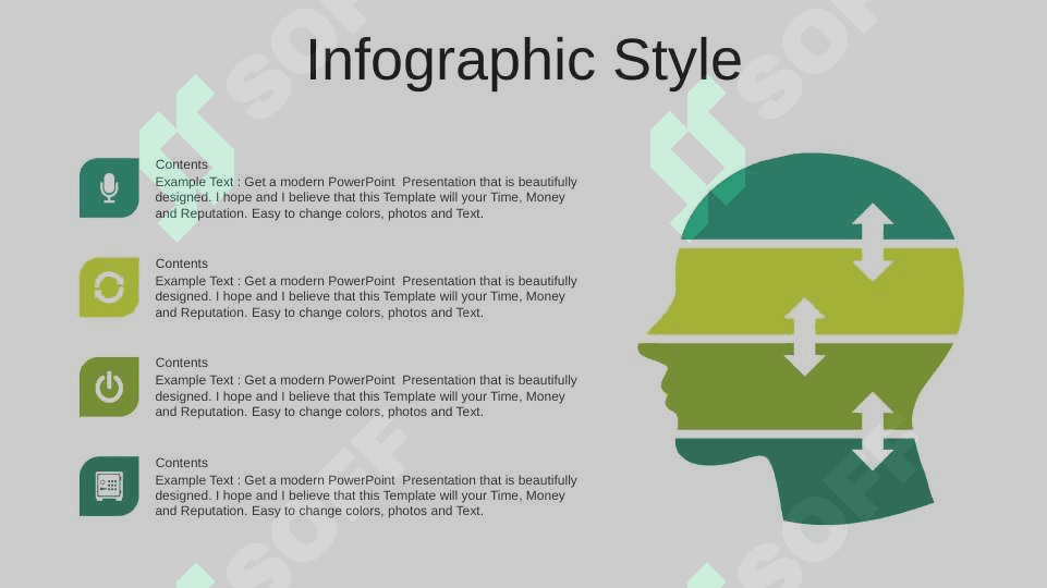 Tabiat PowerPoint shablon, Natural Leaf PowerPoint Templates 7