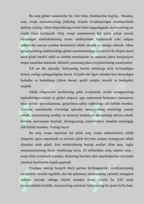 Jaxon iqtisodiyotida oziq-ovqat muommosi 2