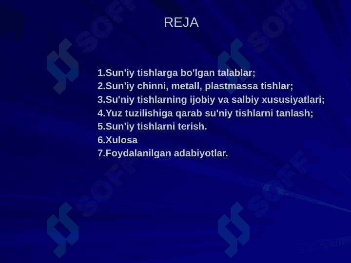 Sun’iy tishlarni tanlash.Sun’iy tishlarni terishning nazariy asoslari 2