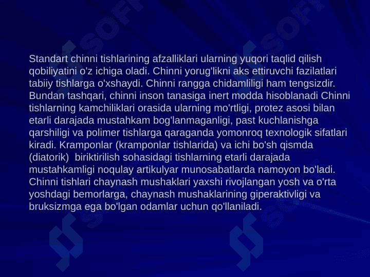 Sun’iy tishlarni tanlash.Sun’iy tishlarni terishning nazariy asoslari 8