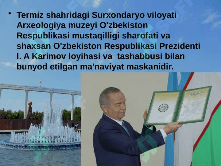 Termiz shahridagi Surxondaryo viloyati arxeologiya muzeyi 2