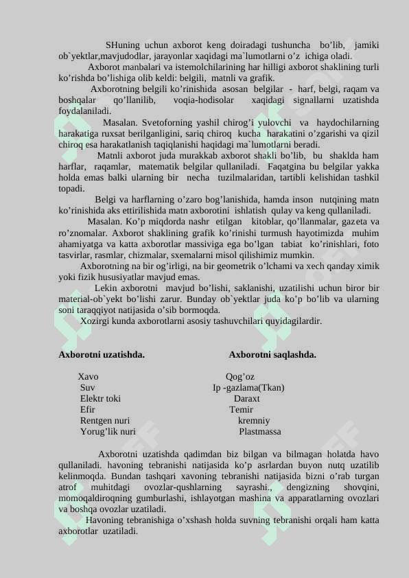 Axborotlarni tashuvchi va  saqlovchi vositalar 5