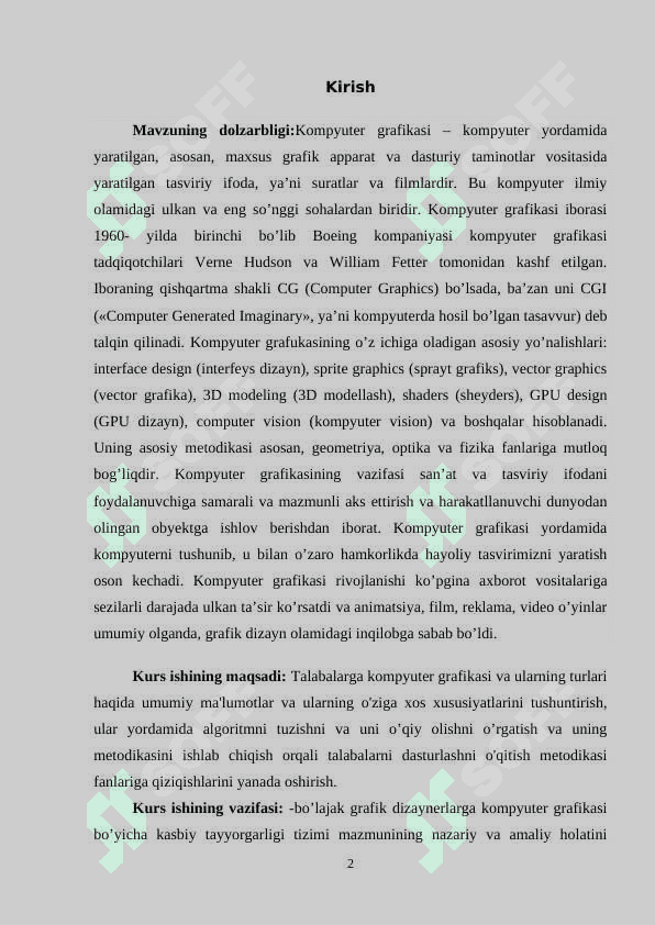 Kompyuter grafikasi va uni o’qitish metodikasi 2