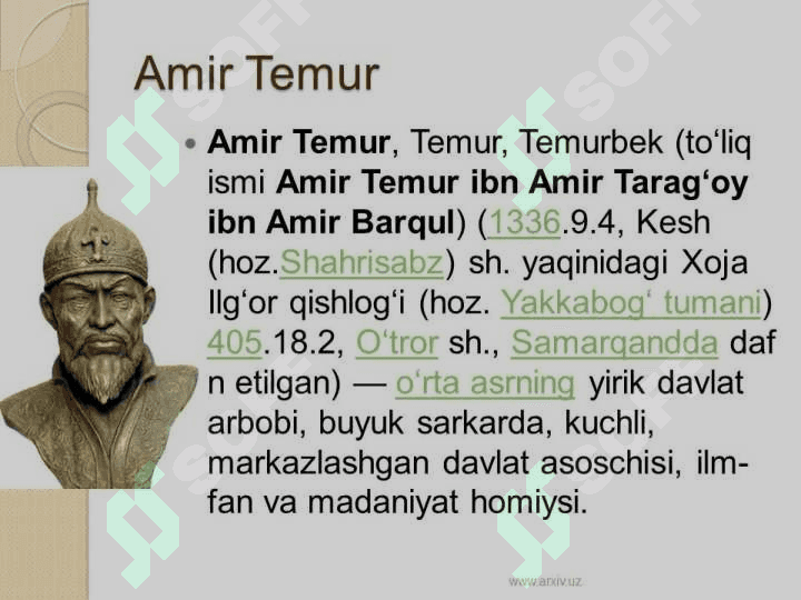 Amir Temurning “Markazlashgan davlat qurish” g’oyasi mohiyati tahlili 4