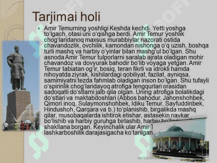 Amir Temurning “Markazlashgan davlat qurish” g’oyasi mohiyati tahlili 5