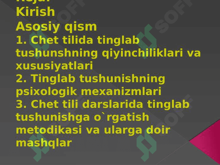 Horijiy (ingliz) til darslarida  tinglab tushunishga o`rgatish metodikasi 2