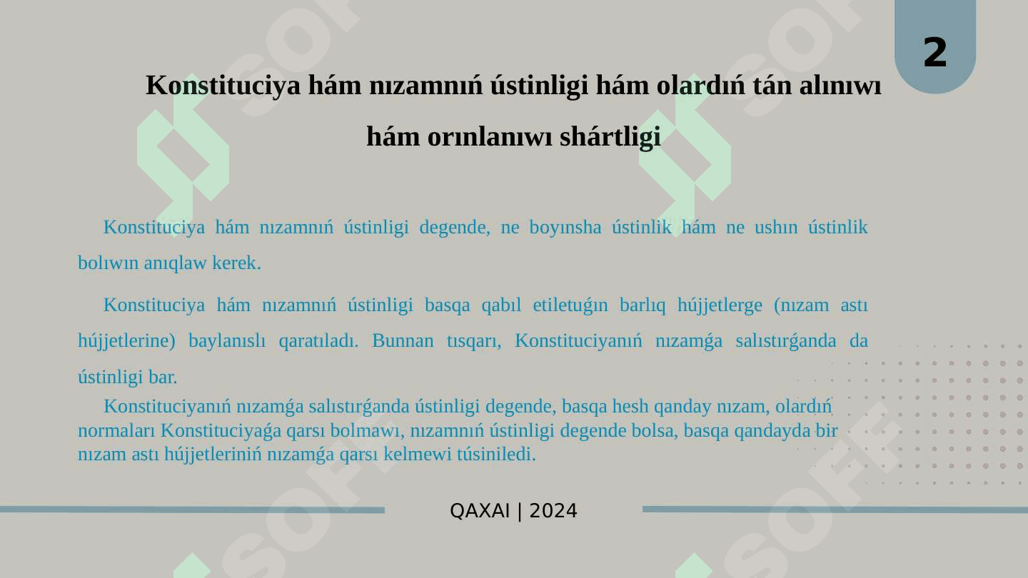 KONSTITUTSIYA USTINLIGI HÁM QÁWIPSIZLIGI 3
