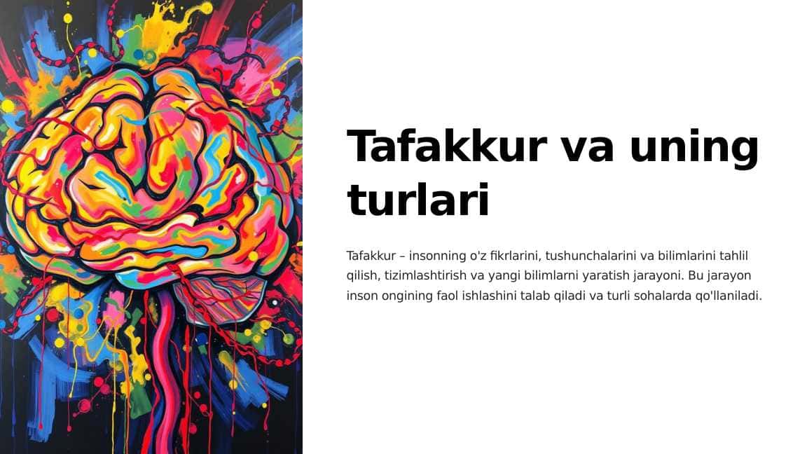 Tafakkur va uning turlari 1