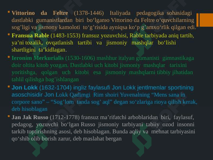 Jismoniy tarbiya va sport ilm fani taraqqiyotiga ulkan hissa qo’chgan olimlar ro’yxatin tuzish 4