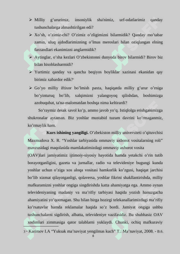 Televideniyening madaniy va ma’rifiy vazifasi 5