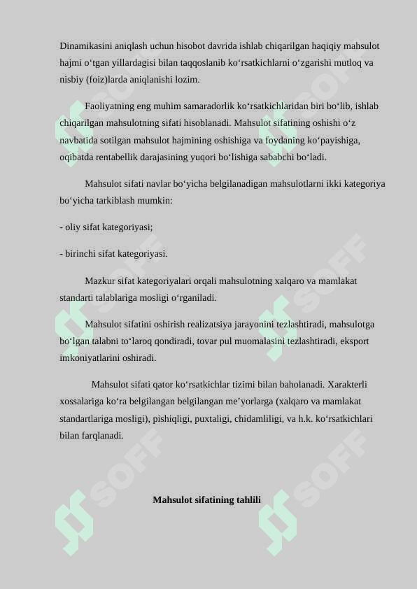 XO'JALIK YURITUVCHI SUBYEKTLARNING MAXSULOT ISHLAB CHIQARISH VA SOTISH HAJMINI TAHLILI 6