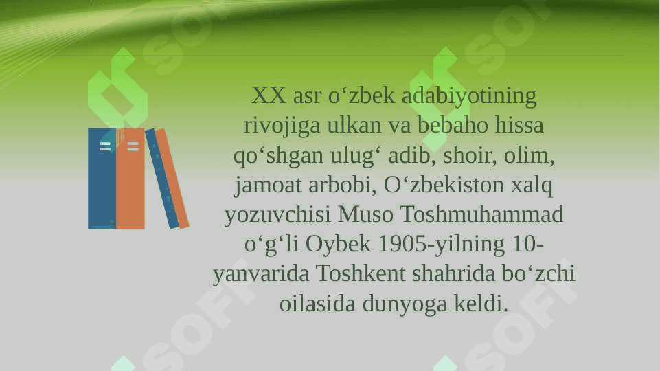 XX asr adabiyotida Oybekning tutgan o'rni 4