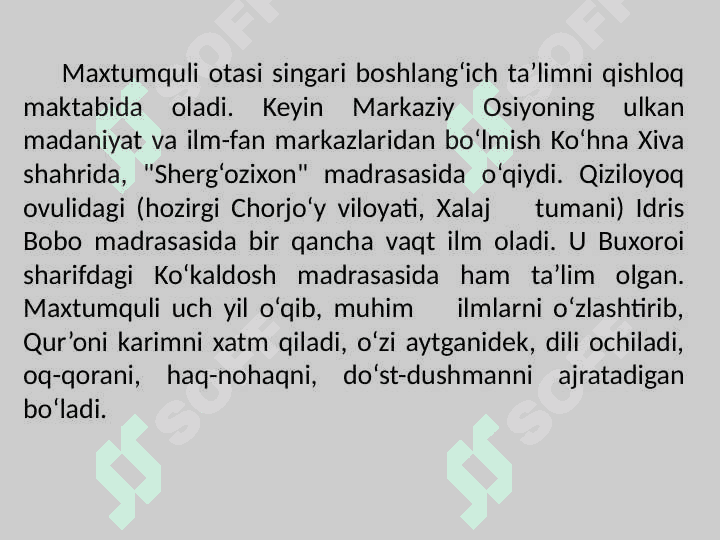 Maxtumquli she’rlari 6