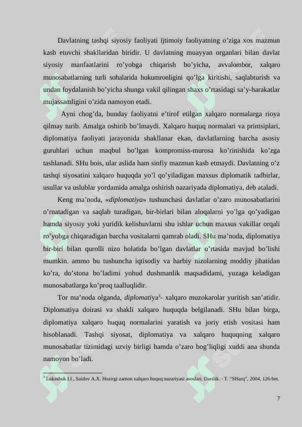 Diplomatik huquq asoslari K 7