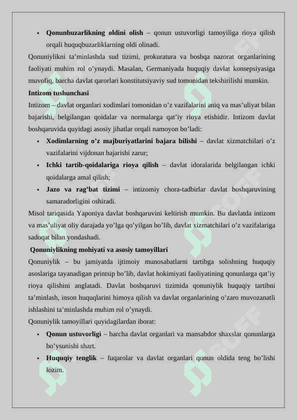 Davlat boshqaruvida qonuniylik va intizom tushunchasi 3