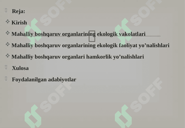 Mahalliy boshqaruv organlarining ekologik vakolatlari 2
