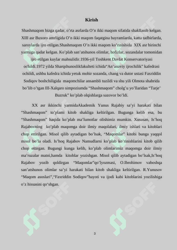 Internet tarmoqlarida Shashmaqomga oid ma’lumotlarning sharhi K 3