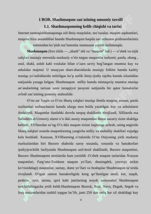 Internet tarmoqlarida Shashmaqomga oid ma’lumotlarning sharhi K 4
