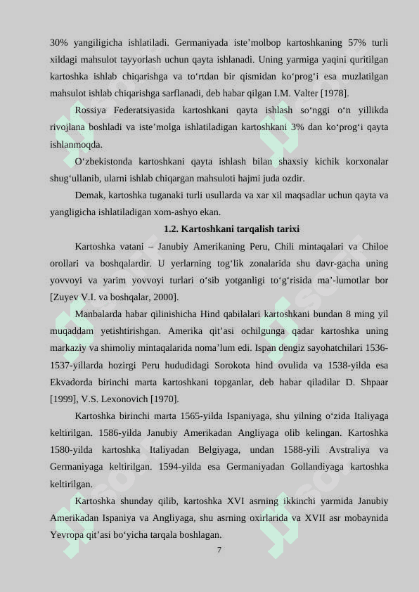 Kartoshkani uyumlarda saqlash (8 tonna) K 7