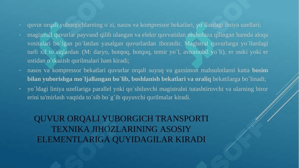 Quvur transporti tasnifi yutuqlari va rivojlanish muammolari 4