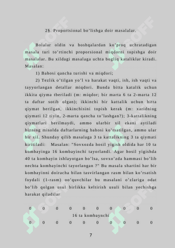Miqdorlarning nisbiy bog’liqligiga doir masalalar ustida ishlash KURS ISHI 7