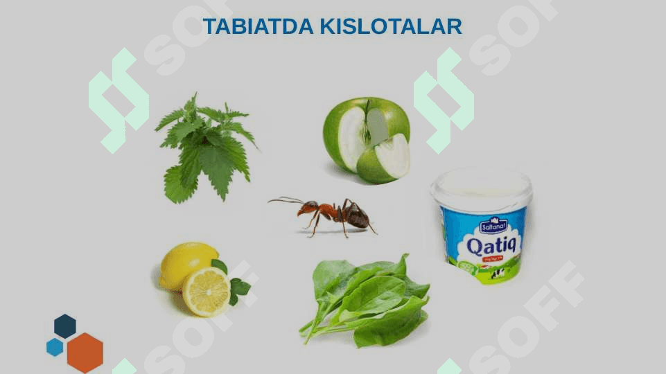 KISLOTALAR TARKIBI, TUZILISHI VA NOMLANISHI 5