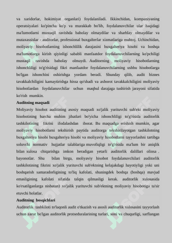 Audit . Ichki va tashqi audit . 2