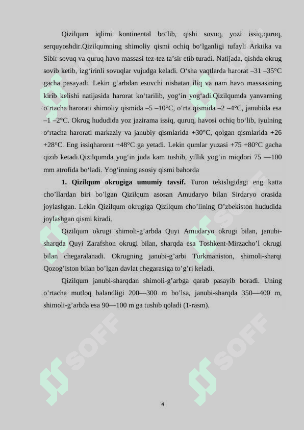 Qizilqum okrugining tabiiy geografik tavsifi 5
