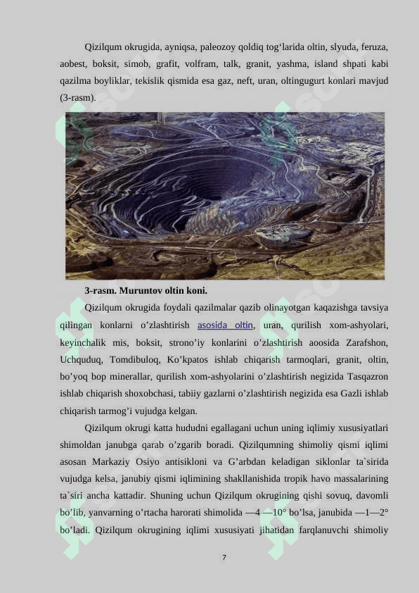 Qizilqum okrugining tabiiy geografik tavsifi 8