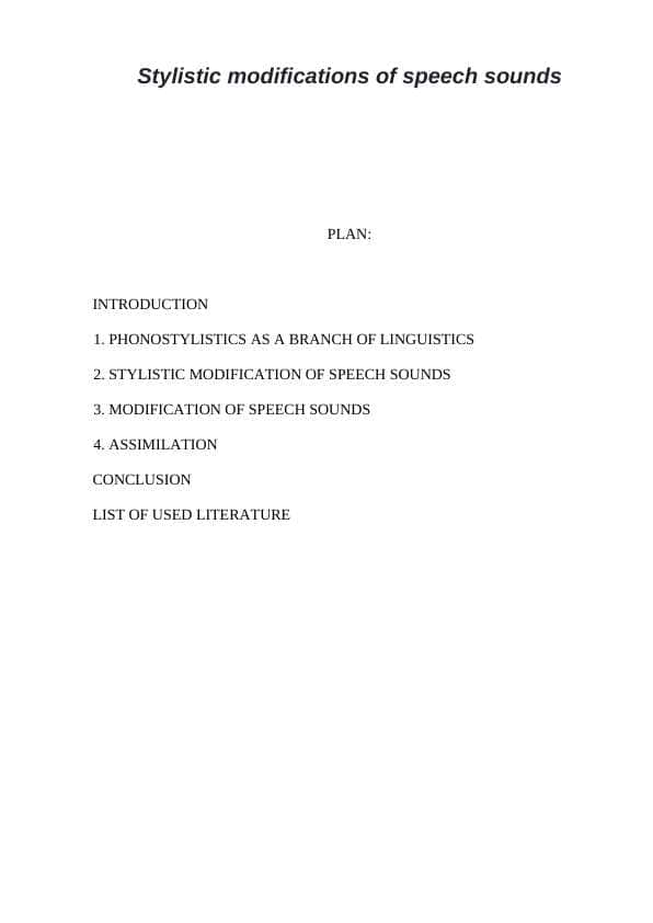 Stylistic modifications of speech sounds kURS ISHI