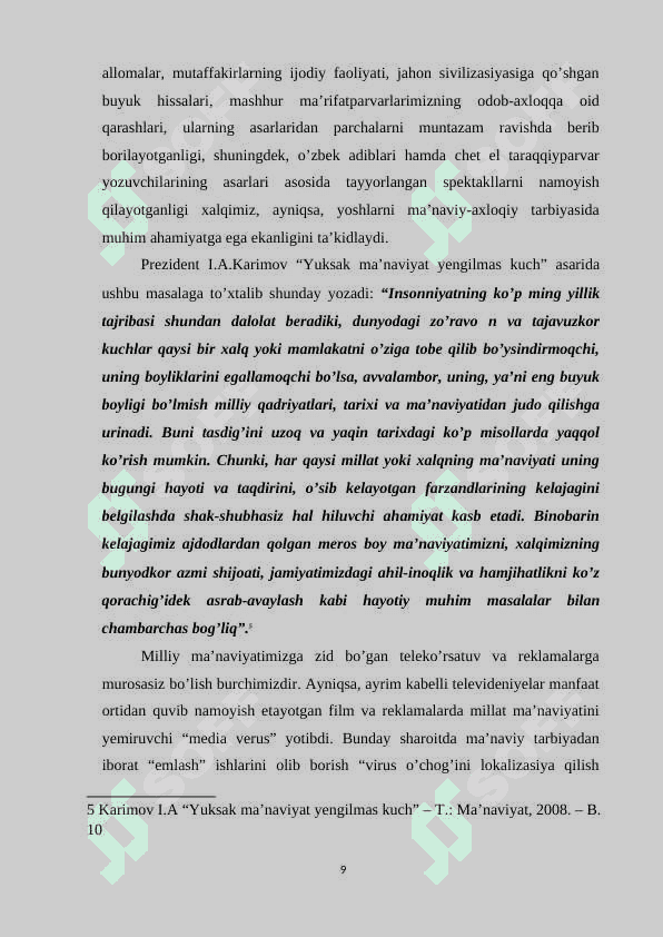 Televideniyening madaniy va ma’rifiy vazifasi  kurs ishi 8