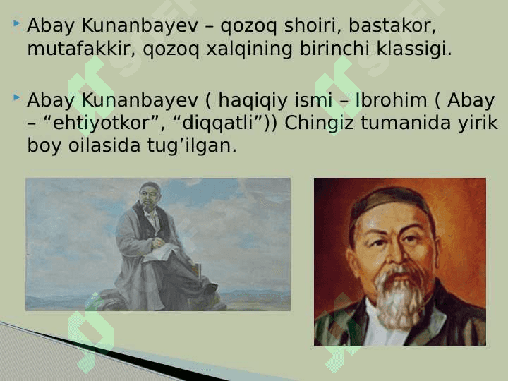 Abay Kunanbayev PPT 2