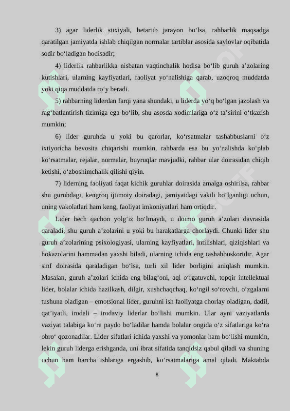 Boshqaruv ko'nikmalarini rivojlantirishning pisixologik asoslari 8