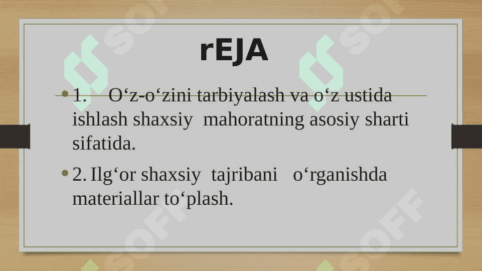 SHAXSLARNING O'ZINI O'ZI TARBIYALASHI MUAMMOSI YUZASIDAN TASAVVURLARI SHAKLLASNTIRISH 2