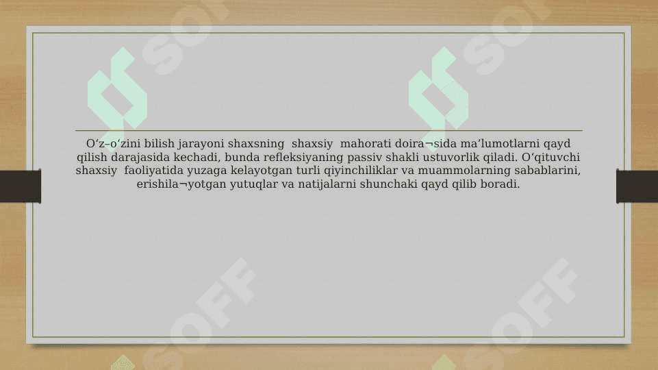 SHAXSLARNING O'ZINI O'ZI TARBIYALASHI MUAMMOSI YUZASIDAN TASAVVURLARI SHAKLLASNTIRISH 7