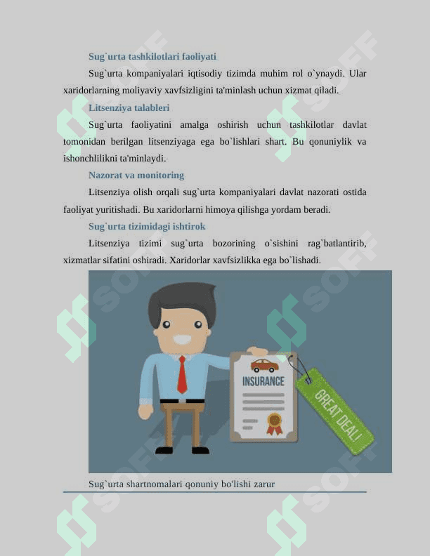 Sug`urta bozori davlat tomonidan nazorat qilish 2