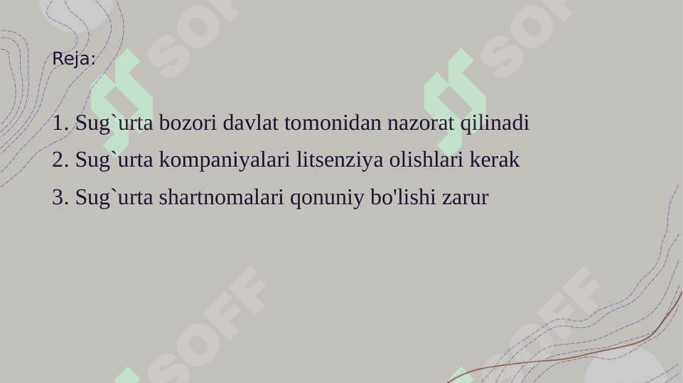 Sug`urta bozori va uni davlat tomonidan tartibga solish 2
