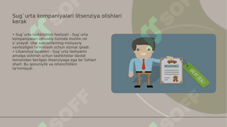 Sug`urta bozori va uni davlat tomonidan tartibga solish 4