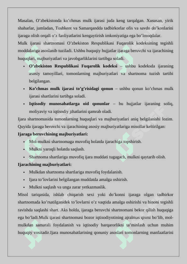 Mulk ijarasi shartnomasi 3