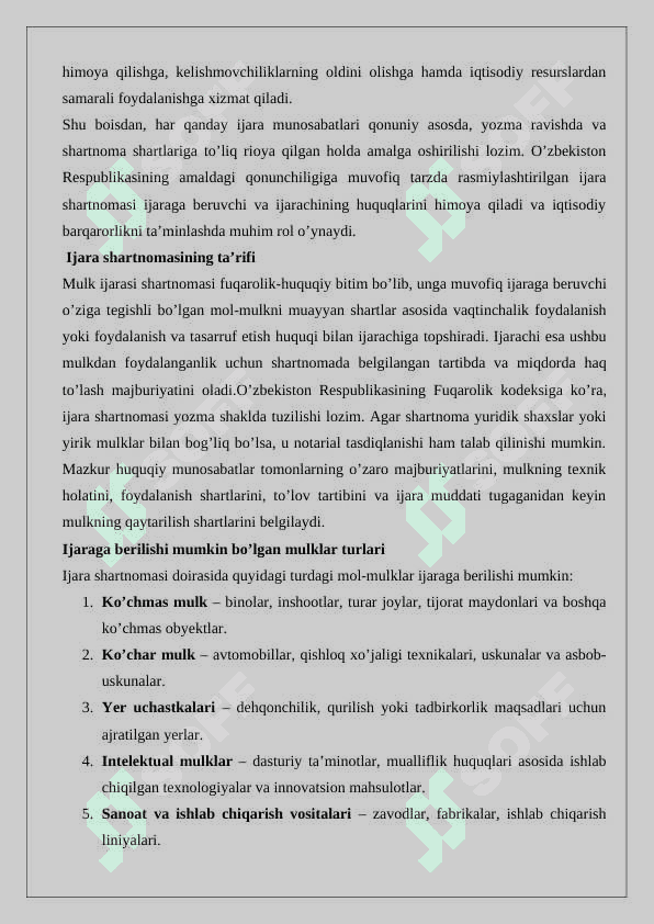 Mulk ijarasi shartnomasi 4
