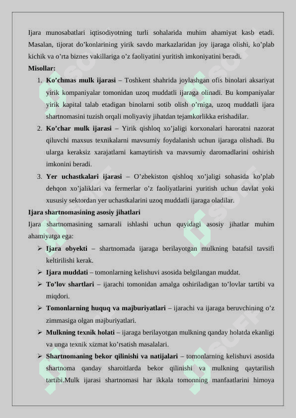 Mulk ijarasi shartnomasi 5