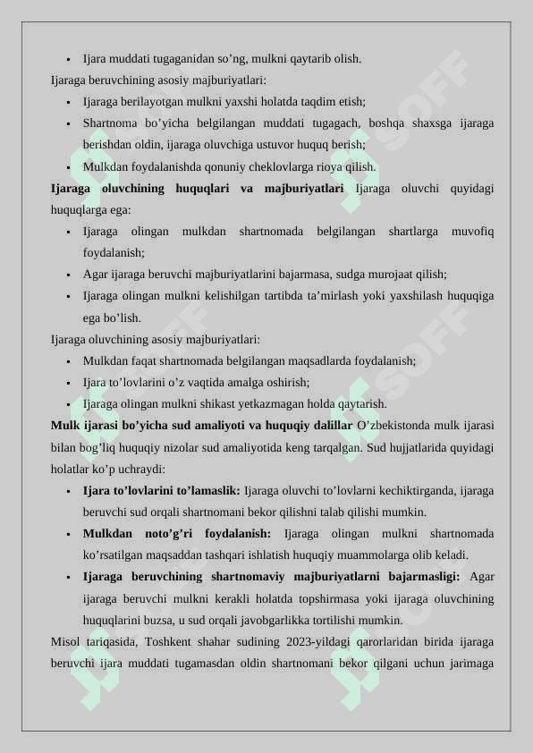 Mulk ijarasi shartnomasi 7