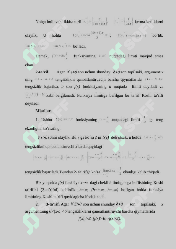 Funksiyaning limiti 3