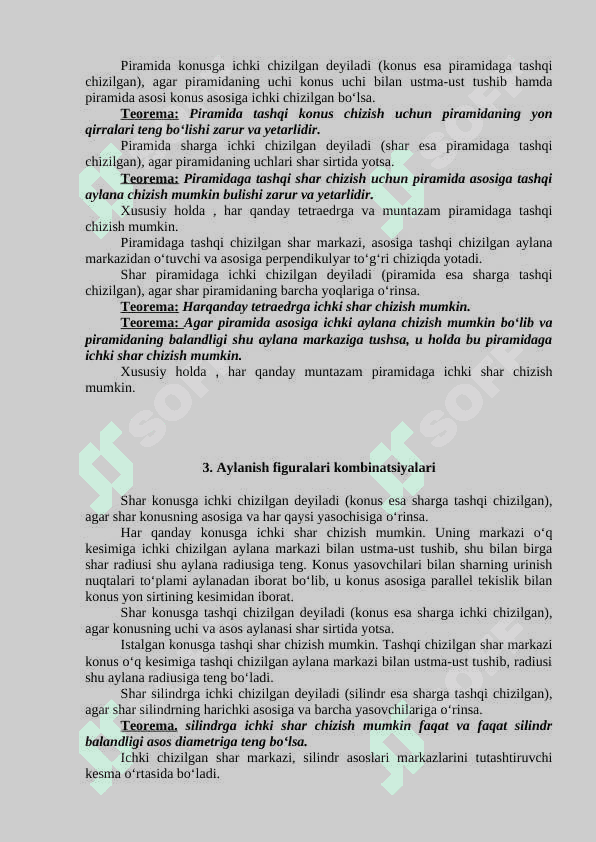 Ko‘p yoqlar va aylanish figuralari kombinatsiyalari 3