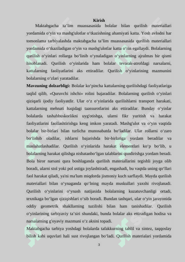 Tayyorlov guruh tarbiyalanuvchilar uchun qurush va konstruksiyalash faoliyatlarini loyihalashtirish 3
