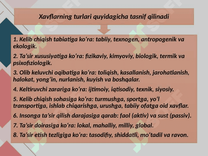 Hayot faoliyati xavfsizligini tahlil qilish 3