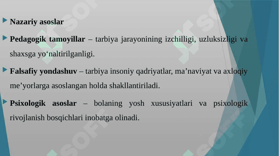 TARBIYA FANINING O'QITISHNING KONSEPTUAL ASOSLARI 3