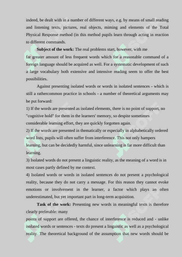 Issues of vocabulary acquisition and learning (kurs ishi) 4