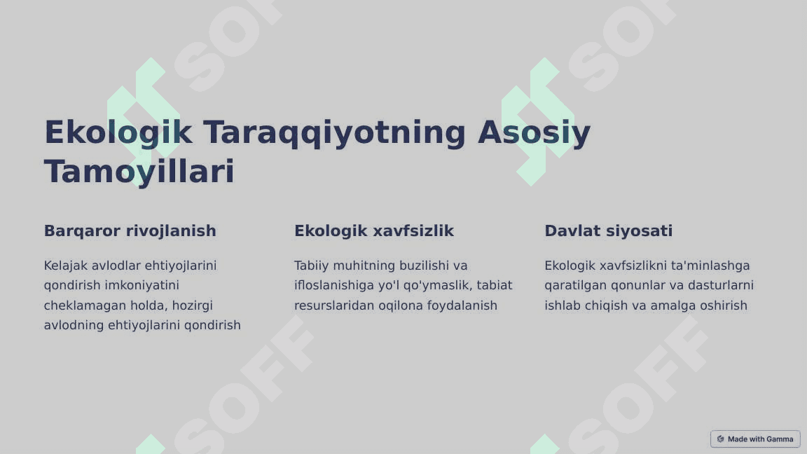 Hududlar taraqqiyotining ekologik jihatlari va tabiatdan foydalanishning mintaqaviy muammolari 2